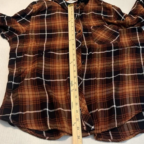 beachlunchlounge Elliot Shirt - Bon Bon Brown Black Plaid Size XL - Picture 7 of 12